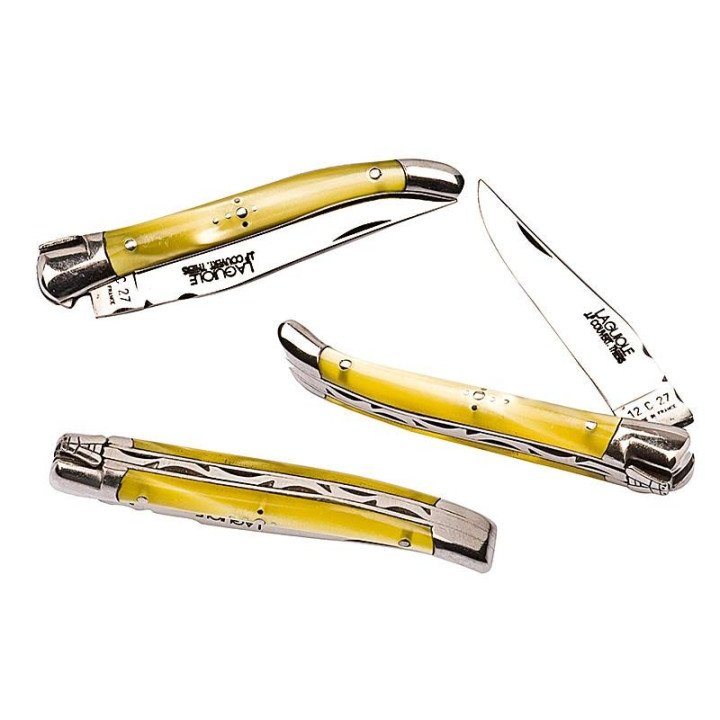 Laguiole 9 cm nacrine jaune