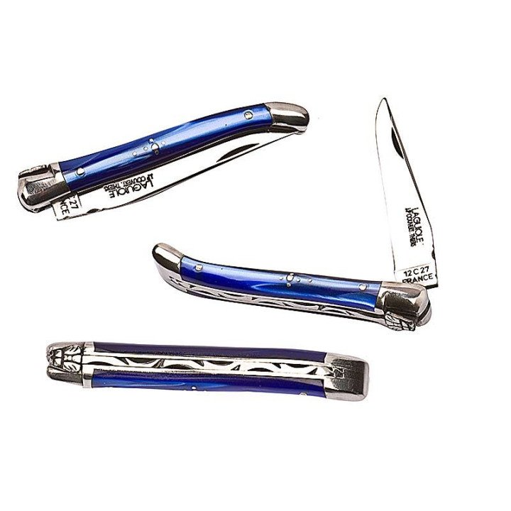 Laguiole 10 cm nacrine bleu