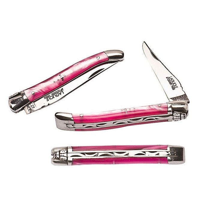 Laguiole 10 cm nacrine rose