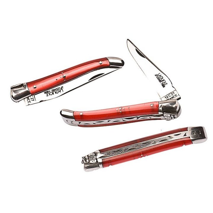 Laguiole 10 cm nacrine rouge