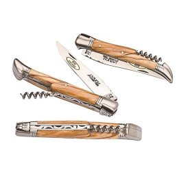 Laguiole 12 cm 2 pieces bois d'Olivier