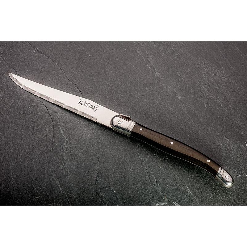 Coutellerie de Thiers - 6 couteaux de table Laguiole noir