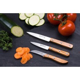 Couteaux d'office olivier Lot de 3