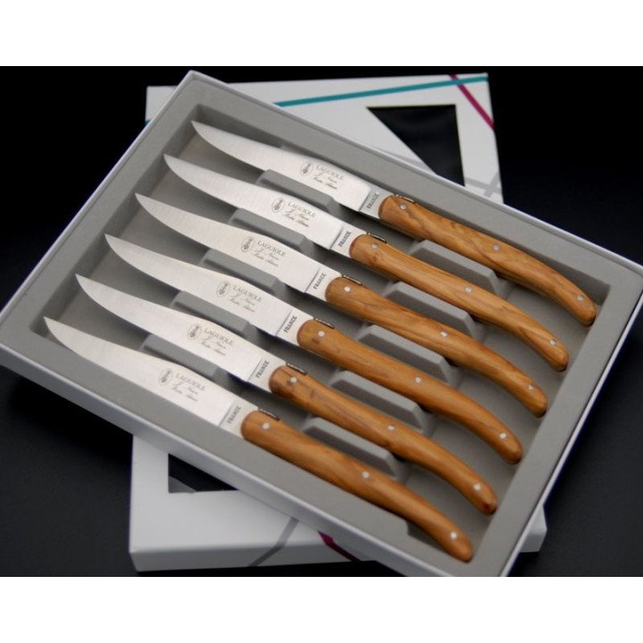 Laguiole de table La Fourmi manche Olivier x 6