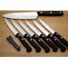 Lot 1 couteau chef + 6 couteaux steak + 1 affuteur