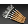 Fourchettes de table Laguiole manche bois d'Olivier x 6
